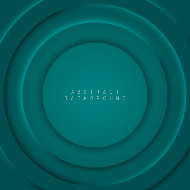 Ilustración verde abstracta en estilo neomórfico. Fondo de pantalla mínimo, fondo. Fondo geométrico con luces y sombras. Figura circular.