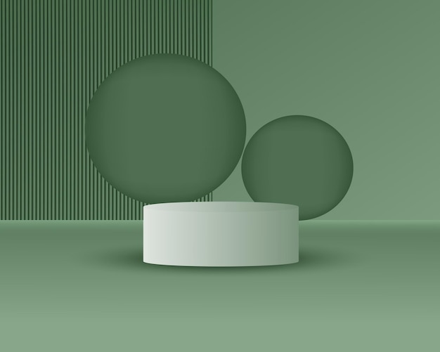 Ilustración verde Diseño escénico moderno en el fondo