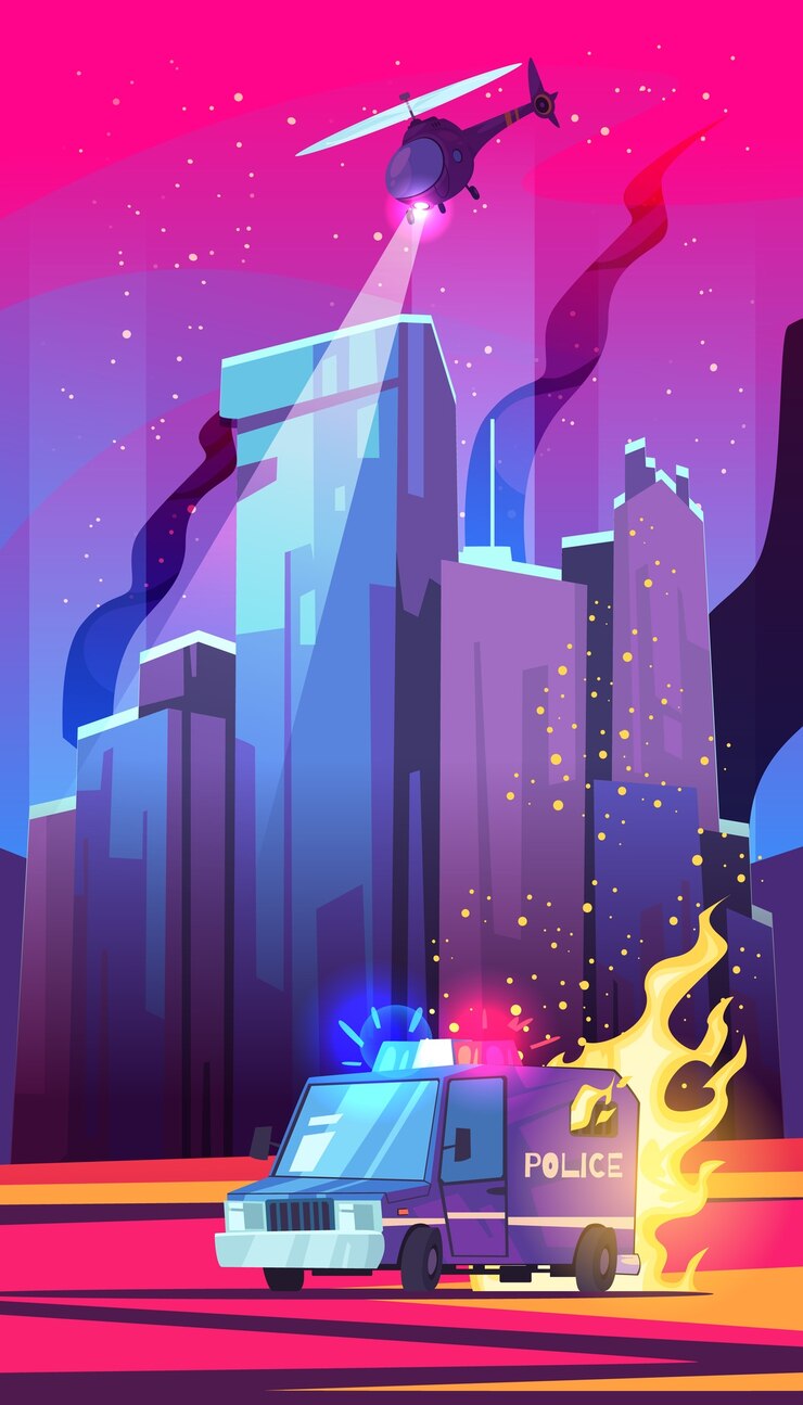 Vector ilustración vertical plana de superhéroes dibujada a mano