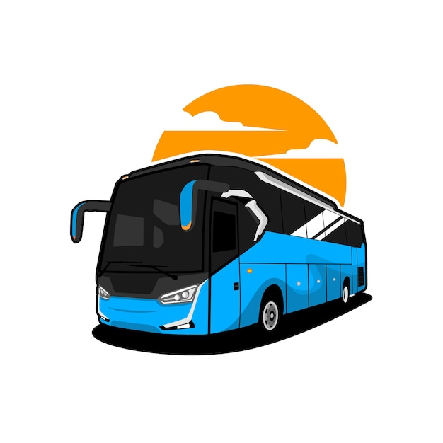 ilustración de viaje de autobús de lujo de vector