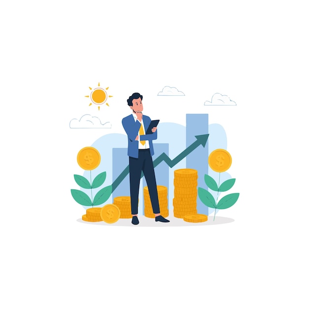 Ilustración del viaje financiero