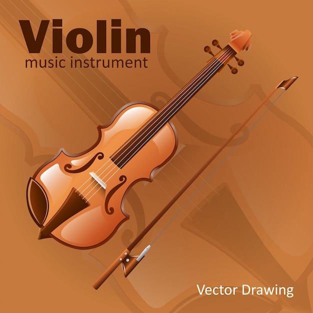 La ilustración del violín de música clásica.