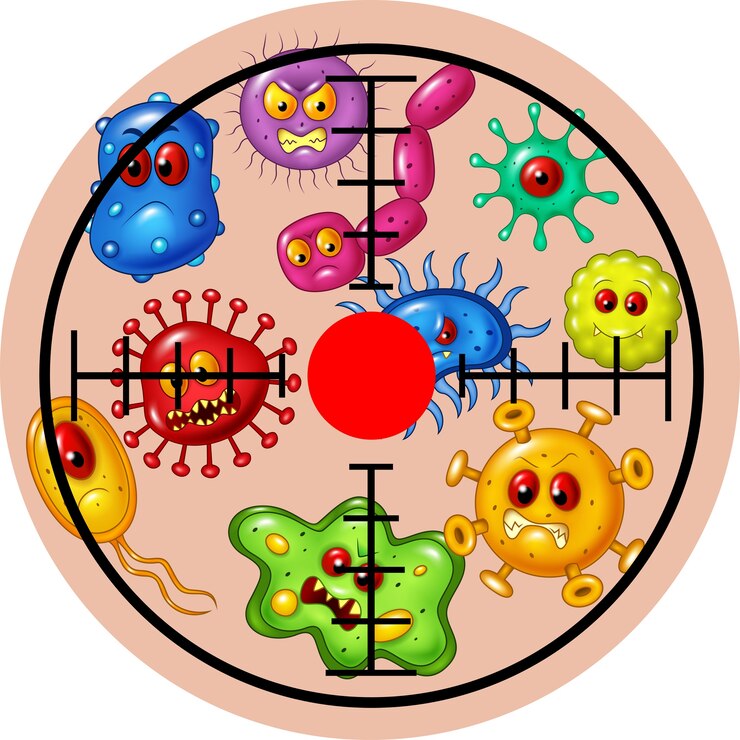 Ilustración del virus objetivo