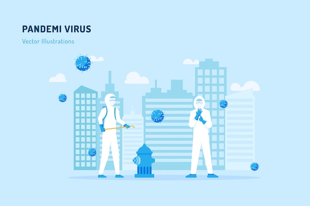 Ilustración del virus Pandemi
