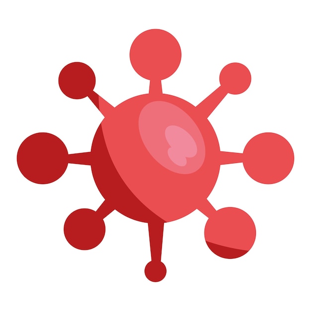 Ilustración del virus rojo