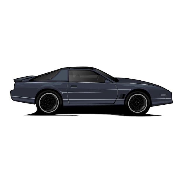 Ilustración de vista lateral del coche