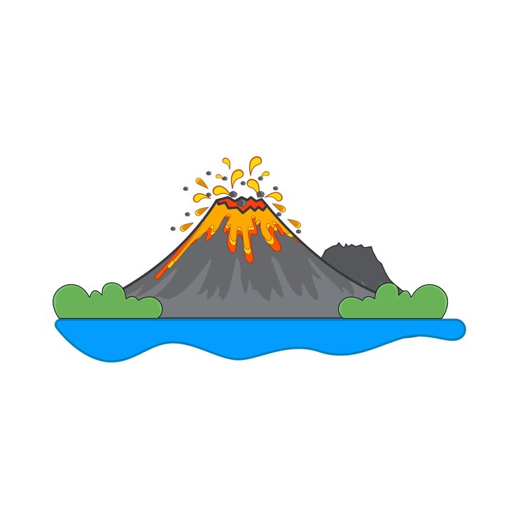 Vector ilustración del volcán