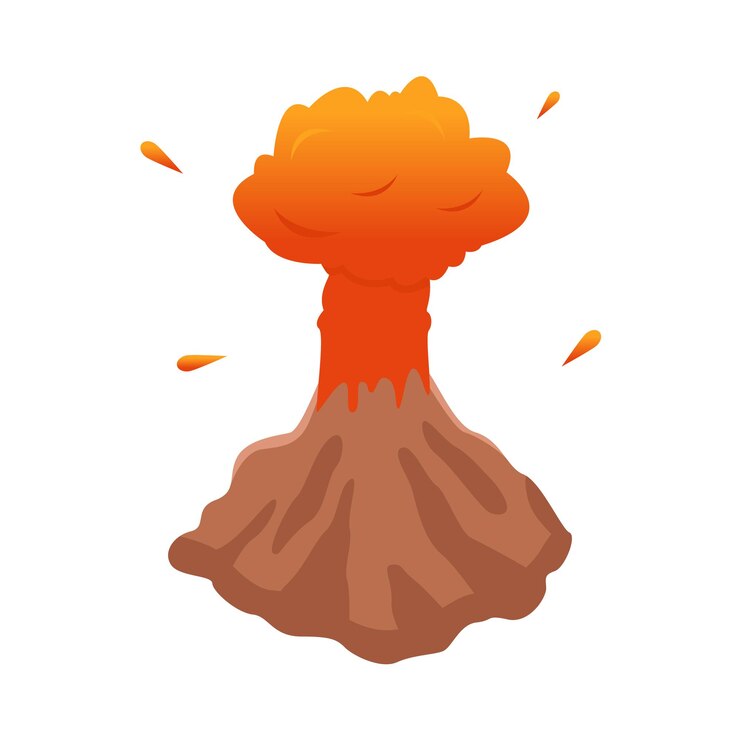 Vector ilustración del volcán