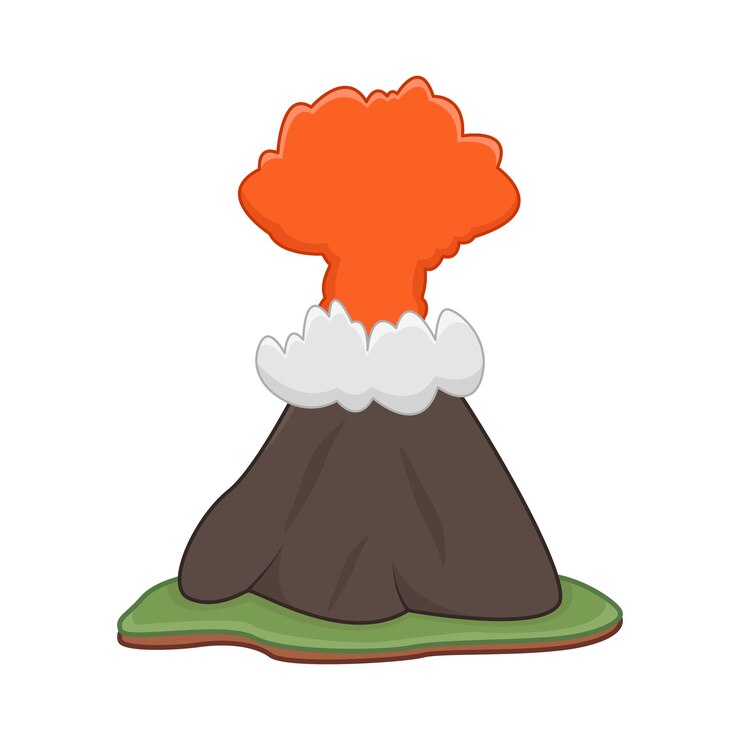 Vector ilustración del volcán