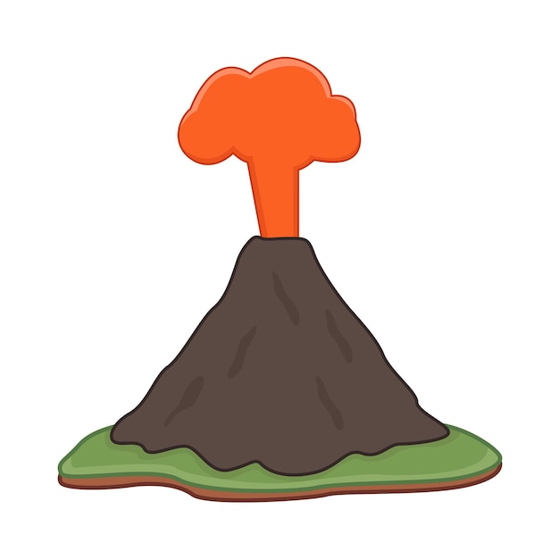 Vector ilustración del volcán