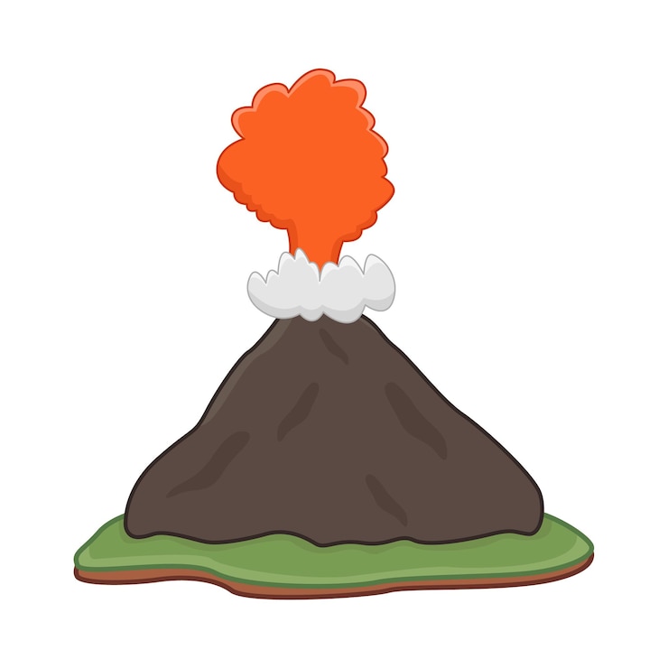 Vector ilustración del volcán