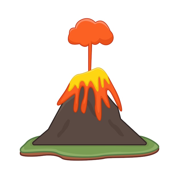 Ilustración del volcán