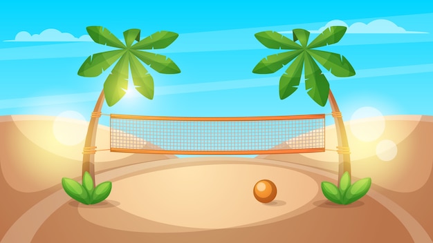 Vector ilustración de voleibol de playa