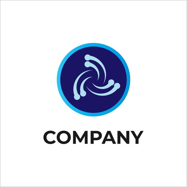 Ilustración de vórtice abstracto con forma de elipse azul marino Icono de huracán Plantilla de diseño de logotipo Concepto de logotipo de tornado aislado sobre fondo blanco