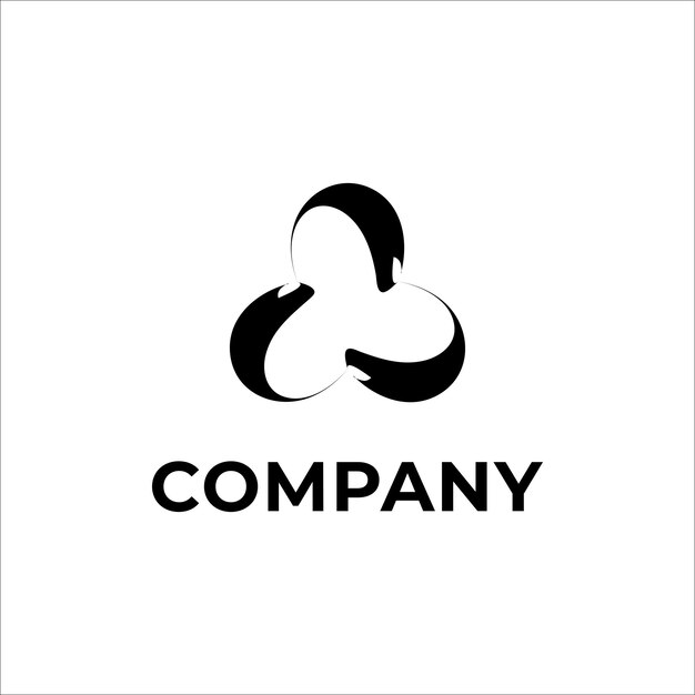Ilustración de vórtice de peces abstractos Plantilla de diseño de logotipo Concepto de logotipo de ciclo aislado sobre fondo blanco