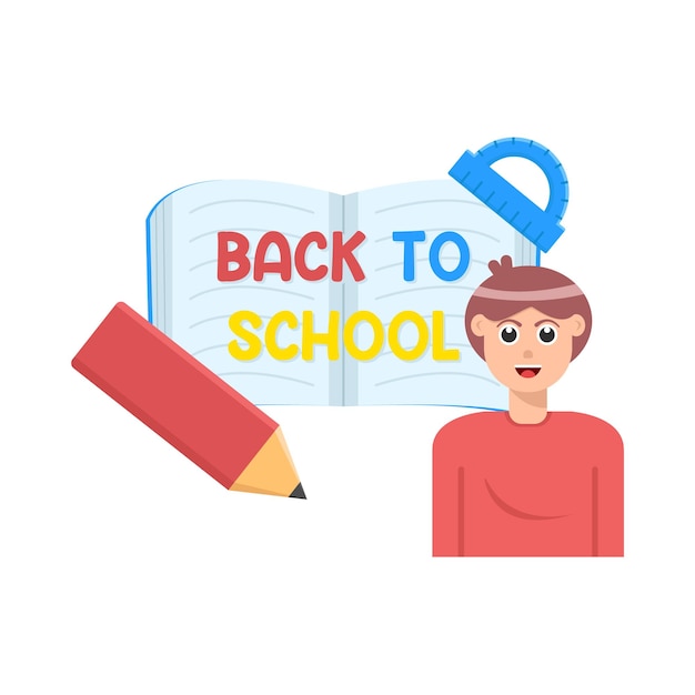 Ilustración de la vuelta a la escuela