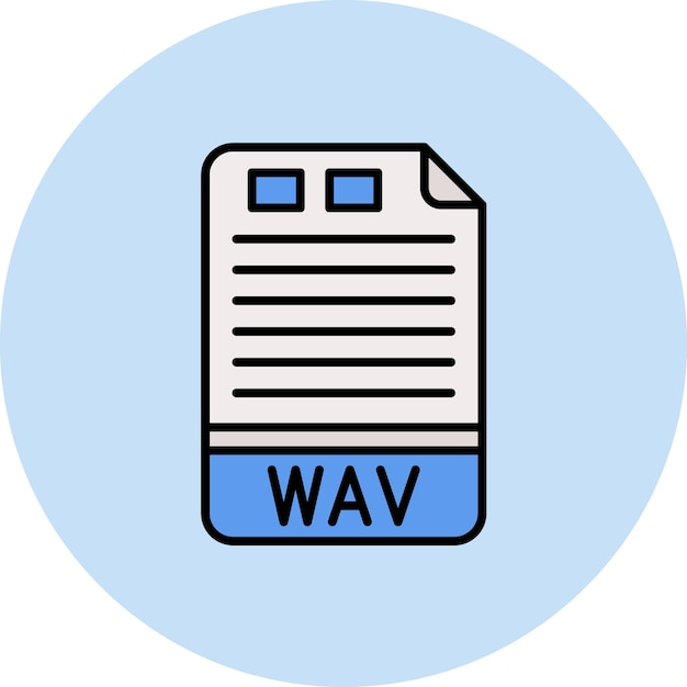 Ilustración WAV plana