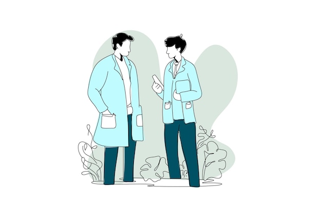 Ilustración web médica minimalista Gráficos atractivos para campañas publicitarias excepcionales