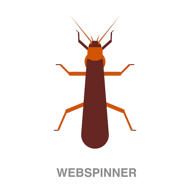 Ilustración de webspinner sobre fondo transparente