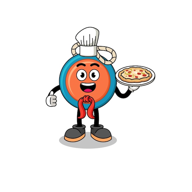 Ilustración de yoyo como chef italiano