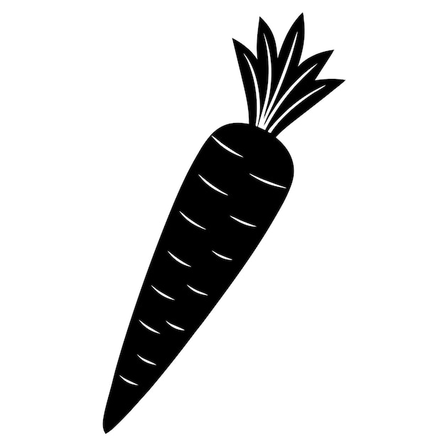 Ilustración de zanahoria y vector de zanahorias dibujada a mano