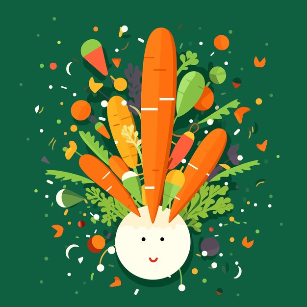 ilustración de zanahoria