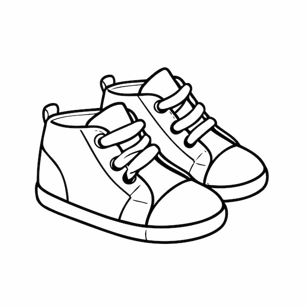 Vector ilustración de zapatos adorables para libros infantiles