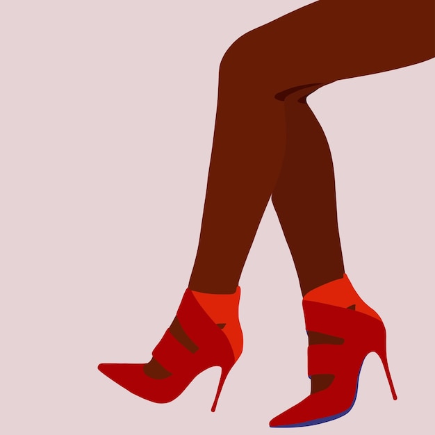 Ilustración de zapatos de tacón alto para mujeres