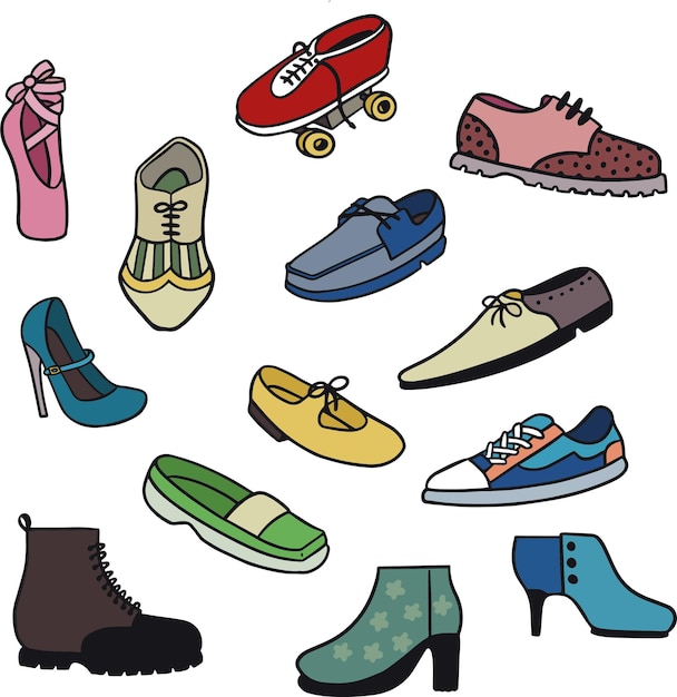 Vector ilustración de zapatos