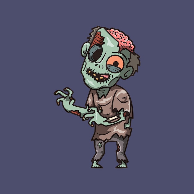 Ilustración de Zombie de personaje de Halloween