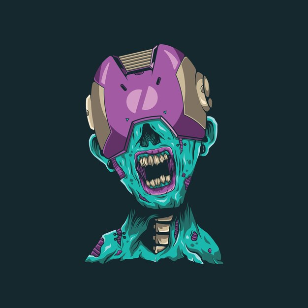 Vector ilustración de zombie