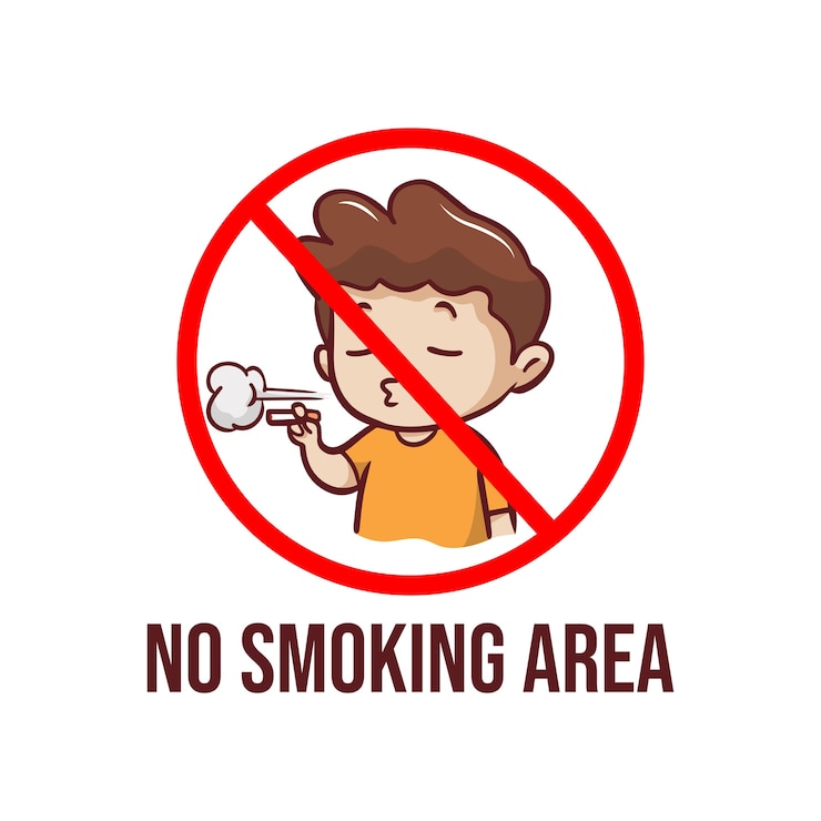 Vector ilustración de zona de no fumadores