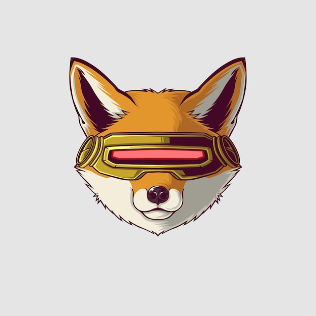 Ilustración de zorro en un estilo lindo