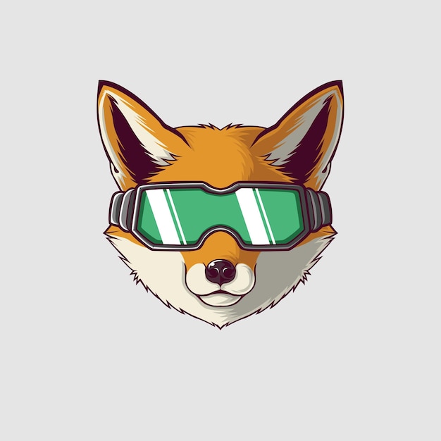 Ilustración de zorro en un estilo lindo