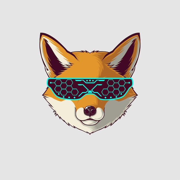 Ilustración de zorro en un estilo lindo