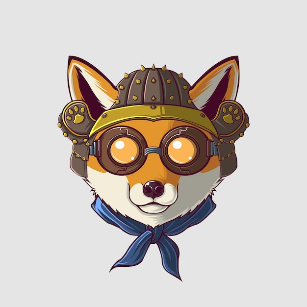 Ilustración de zorro en un estilo lindo