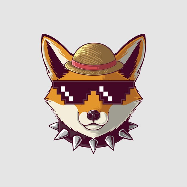 Ilustración de zorro en un estilo lindo