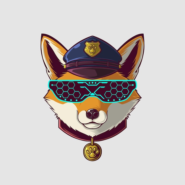 Ilustración de zorro en un estilo lindo