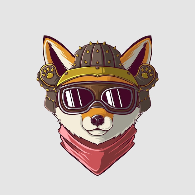 Ilustración de zorro en un estilo lindo