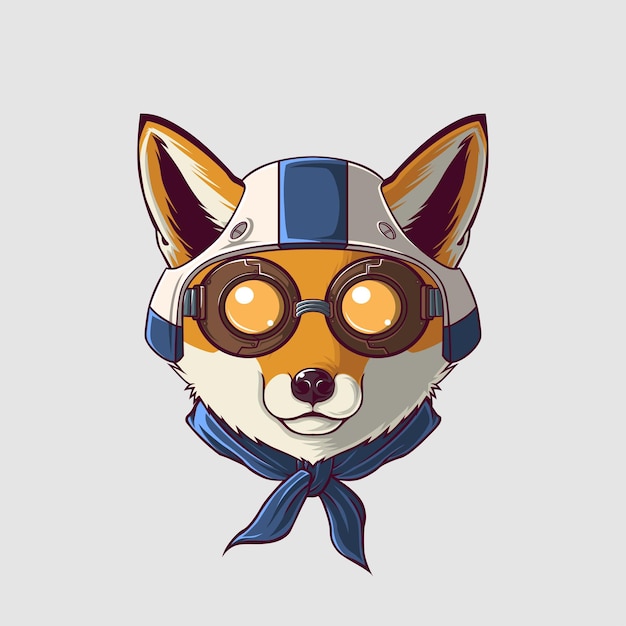 Ilustración de zorro en un estilo lindo
