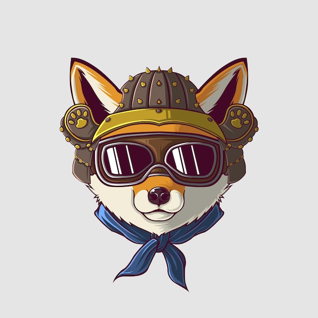 Ilustración de zorro en un estilo lindo