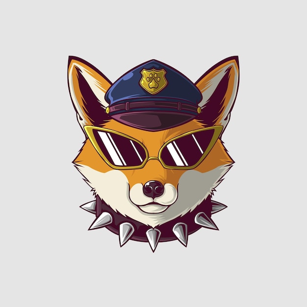 Ilustración de zorro en un estilo lindo