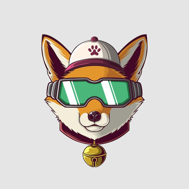 Ilustración de zorro en un estilo lindo