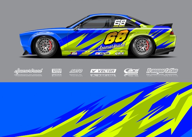 Ilustraciones del abrigo del coche de carreras