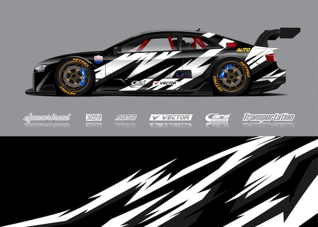 Ilustraciones del abrigo del coche de carreras