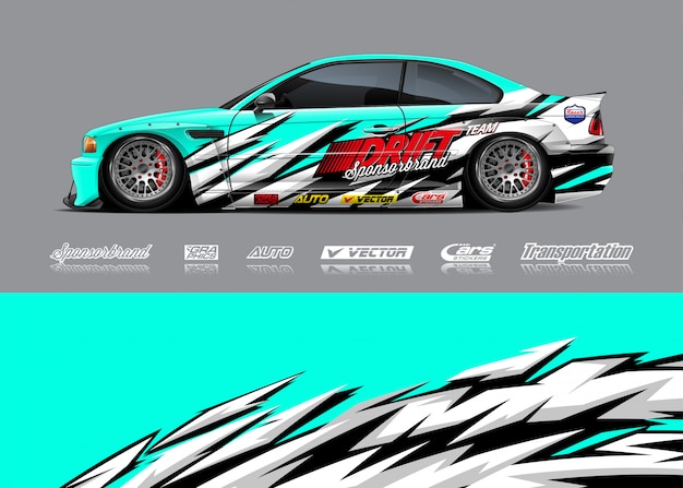 Ilustraciones del abrigo del coche de carreras