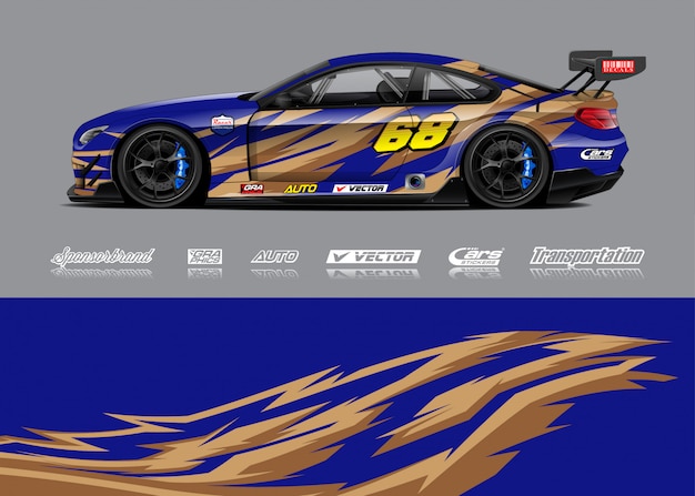 Ilustraciones del abrigo del coche de carreras