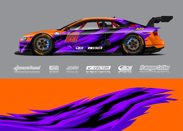 Ilustraciones del abrigo del coche de carreras