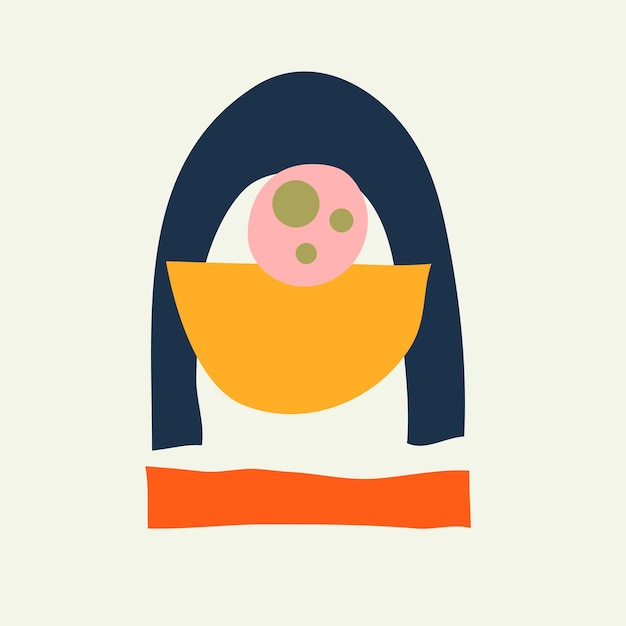 Ilustraciones abstractas minimalistas creativas pintadas a mano para la decoración de paredes, postales o diseño de portadas de folletos