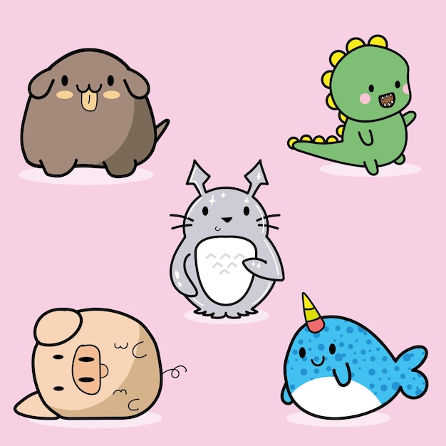 Ilustraciones de animales kawaii